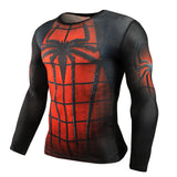 2015 New Fitness Compression Shirt Men Superman Bodybuilding Long Sleeve 3D T Shirt Crossfit Tops Shirts