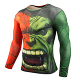 2015 New Fitness Compression Shirt Men Superman Bodybuilding Long Sleeve 3D T Shirt Crossfit Tops Shirts