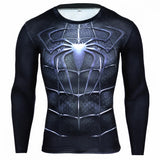 2015 New Fitness Compression Shirt Men Superman Bodybuilding Long Sleeve 3D T Shirt Crossfit Tops Shirts