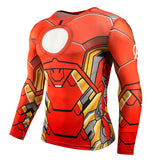 2015 New Fitness Compression Shirt Men Superman Bodybuilding Long Sleeve 3D T Shirt Crossfit Tops Shirts