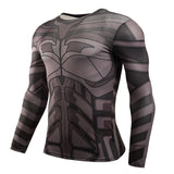 2015 New Fitness Compression Shirt Men Superman Bodybuilding Long Sleeve 3D T Shirt Crossfit Tops Shirts