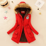 Winter Women Coat 2016 Parka Casual Outwear Military Hooded Coat Woman Clothes Fur Coats manteau femme Winter Jacket Women C001