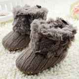 Infant Baby Crochet/Knit Boots Booties Toddler Girl Winter Snow Crib Shoes