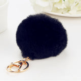 2016 new 10 color trinket Keychain pompons keychains fur Keychain fluffy key chains for cars keyrings trinkets pom pom keychain