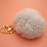 2016 new 10 color trinket Keychain pompons keychains fur Keychain fluffy key chains for cars keyrings trinkets pom pom keychain