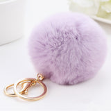 2016 new 10 color trinket Keychain pompons keychains fur Keychain fluffy key chains for cars keyrings trinkets pom pom keychain