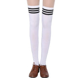 Hot Thigh High Sexy Cotton Socks Women's Striped Over Knee Girl Lady Sock