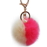 Big Sale !Faux Rabbit Fur Ball Keychain for Bag Plush Car Key Ring Car Key Pendant Amzing