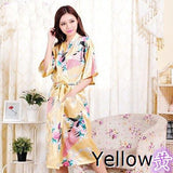 RB015 Satin Robes for Brides Wedding Robe Sleepwear Silk Pijama Casual Bathrobe Animal Rayon Long Nightgown Women Kimono XXXL