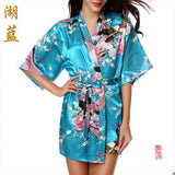 RB015 Satin Robes for Brides Wedding Robe Sleepwear Silk Pijama Casual Bathrobe Animal Rayon Long Nightgown Women Kimono XXXL