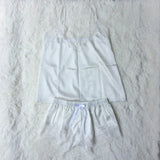 Satin Cami and  Shorts Set Lace Nightgowns Comfy  Pajamas  Pretty Nighties Artificial Silk Sleepwear Sets