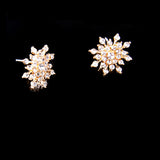 2016 New!!! Ladies Crystal Snow Flake Bijoux Statement Stud Earrings For Women Earring Fashion Jewelry Free Shipping E271