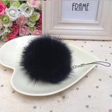 fur pom keychain Real Rabbit Fur Ball Key chains fur keyring porte clef llaveros Key Chain For Bag Charm navidad regalos