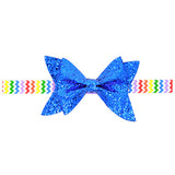 1pcs New Cut Baby Shiny Bow Knot Headband Girls Bow Elasticity Hair Band Infant Kids hair accessories W213