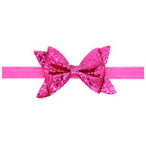 1pcs New Cut Baby Shiny Bow Knot Headband Girls Bow Elasticity Hair Band Infant Kids hair accessories W213