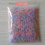 About 1000pcs/bag (small package) 2015 New Child Baby TPU Hair Holders Rubber Bands Elastics Girl's Tie Gum