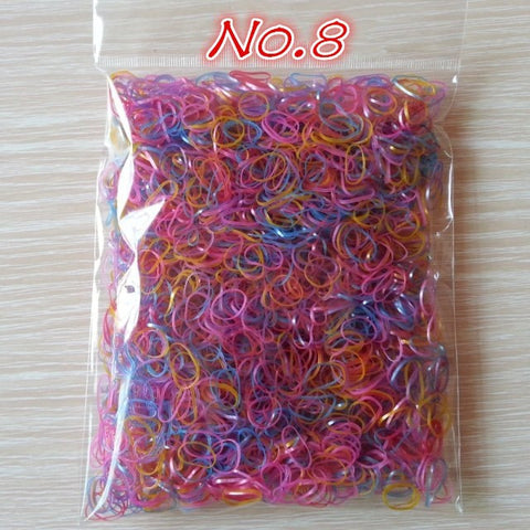 About 1000pcs/bag (small package) 2015 New Child Baby TPU Hair Holders Rubber Bands Elastics Girl's Tie Gum