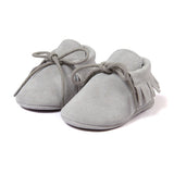 Baby Boy Girl Baby Moccasins Soft Moccs Shoes Bebe Fringe Soft Soled Non-slip Footwear Crib Shoes New PU Suede Leather Newborn