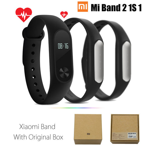 Original Xiaomi Mi Band 1 1S 2 Smart Wristband Mi Fit MiBand 2 Heart Rate Fitness Tracker Pulse Smart Bracelet For IOS Android