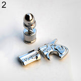 Bluelans Cool Stereo Pistol Bullets Asymmetry Alloy Stud Earrings Ear Piercing Jewelry