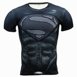 New Fitness Compression Shirt Men Anime Superhero Punisher Skull Captain Americ Superman 3D T Shirt Bodybuilding Crossfit tshirt