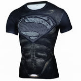 New Fitness Compression Shirt Men Anime Superhero Punisher Skull Captain Americ Superman 3D T Shirt Bodybuilding Crossfit tshirt