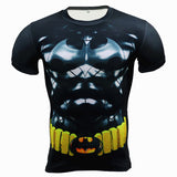 New Fitness Compression Shirt Men Anime Superhero Punisher Skull Captain Americ Superman 3D T Shirt Bodybuilding Crossfit tshirt