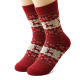 Christmas Socks Women's Girls Fashion Winter Rabbit Wool Cashmere Thick 3d Deer Ladies Woman Socks Cute Female Thermal Warm Gift