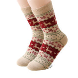 Christmas Socks Women's Girls Fashion Winter Rabbit Wool Cashmere Thick 3d Deer Ladies Woman Socks Cute Female Thermal Warm Gift