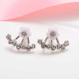 2016 Korean Fashion Imitation Pearl Earrings Small Daisy Flowers Hanging After Senior Female Jewelry Wholesale