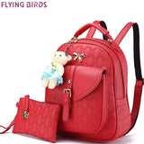 FLYING BIRDS new women backpack fashion women leather Backpacks ladies girl school bags shoulder bags female travel bag LM4003fb