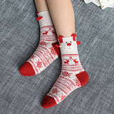 New 2016 Women Sock Winter Warm Christmas Gifts Stereo Socks Soft Cotton Cute Santa Claus Deer Socks Xmas Christmas socks S01