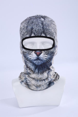 Funny Cat 3D Mask Hat Outdoor Hat Hood Bicycle Warm Neck Face Cap Winter Motorcycle Helmet Cap For Unisex