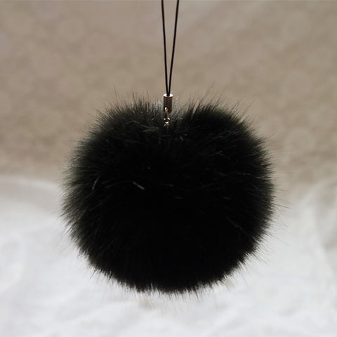 Fluffy Ball Keychain Cute Pompom Simulation Rabbit Fur Ball Key Chain For Car Key Ring Car Bag Pendant Chaveiro Sep23