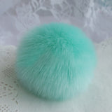 Fluffy Ball Keychain Cute Pompom Simulation Rabbit Fur Ball Key Chain For Car Key Ring Car Bag Pendant Chaveiro Sep23