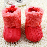 2017 Winter Warm First Walkers Baby Ankle Snow Boots Infant Crochet Knit Fleece Baby Shoes For Boys Girls