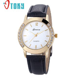 Hot Hothot Sales Women Diamond Analog Leather Quartz Wrist Watch Watches,business,Classic,simple,Girl,round,luxury, jy28