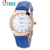 Hot Hothot Sales Women Diamond Analog Leather Quartz Wrist Watch Watches,business,Classic,simple,Girl,round,luxury, jy28