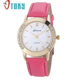 Hot Hothot Sales Women Diamond Analog Leather Quartz Wrist Watch Watches,business,Classic,simple,Girl,round,luxury, jy28