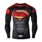 2016New Fashion Fitness Compression Shirt Men Cosplay Male Crossfit Plus Size Bodybuilding Men T shirt 3D Printed Superman Top