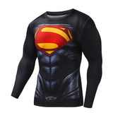 2016New Fashion Fitness Compression Shirt Men Cosplay Male Crossfit Plus Size Bodybuilding Men T shirt 3D Printed Superman Top