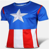 Free shipping 2016 t-shirt Superman/Batman/spider man/captain America /Hulk/Iron Man / t shirt men fitness shirts men t shirts