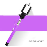 22-100cm Portable Extendable Handheld Monopod Audio Cable Wired Palo Selfie Stick Self-Pole Artifact For Iphone Samsung Android