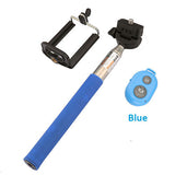 Fashion Extendable Self Selfie Stick Handheld Monopod+Clip Holder+Bluetooth Shutter Remote Controller for iPhone/Android Phone