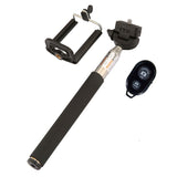 Fashion Extendable Self Selfie Stick Handheld Monopod+Clip Holder+Bluetooth Shutter Remote Controller for iPhone/Android Phone