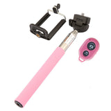 Fashion Extendable Self Selfie Stick Handheld Monopod+Clip Holder+Bluetooth Shutter Remote Controller for iPhone/Android Phone