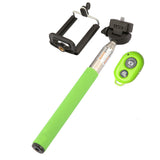 Fashion Extendable Self Selfie Stick Handheld Monopod+Clip Holder+Bluetooth Shutter Remote Controller for iPhone/Android Phone