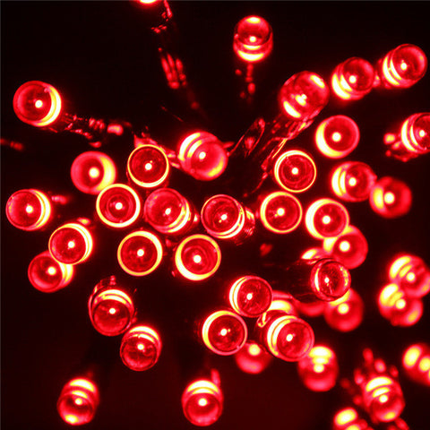 Top Quality 5.2M Solar Powered Colorful 50 LED Fairy String Light 1.5W Outdoor Yard Garden Path Chirstmas Party Decor Lamp