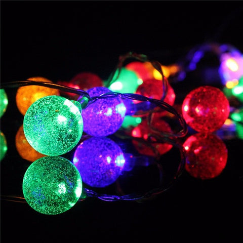 Multicolor 6.35m Solar Power 30 LED String Light Christmas Festival Ambience Led Fairy Light Outdoor Party Decor Waterproof