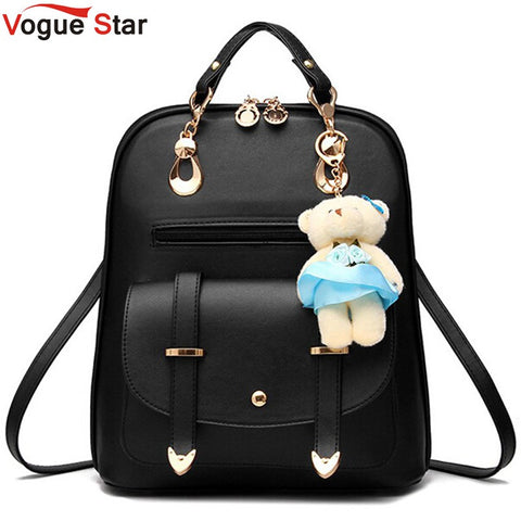 Vogue Star 2017 women backpack leather backpacks women travel bag school bags backpack women's travel bags Rucksack bolsas LS535